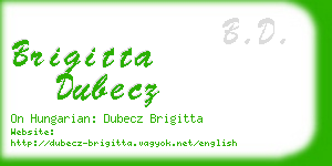 brigitta dubecz business card